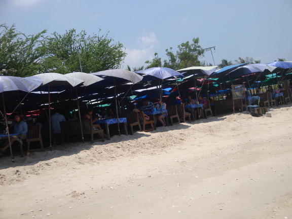 a huge beach restaurant