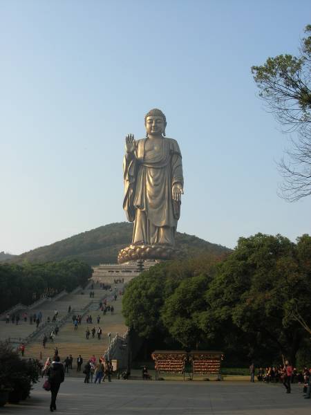view of statue from afar