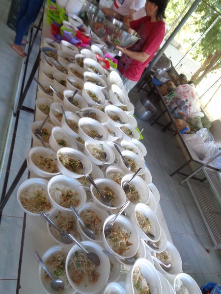 preparations were busily being made for 200 hungry older kids