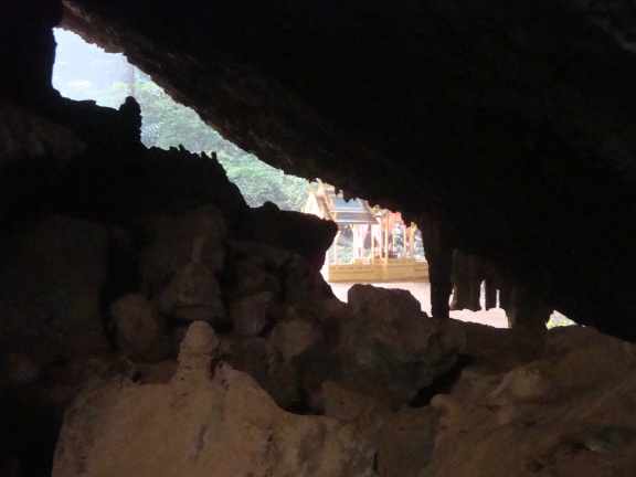 We were in the first cave, but where was the Pavilion?  What's that through the crack in the cave wall?