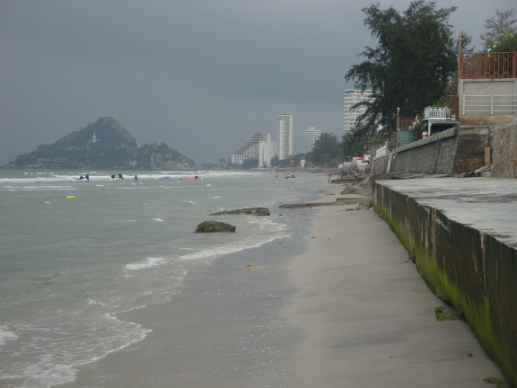 The beach was now very narrow, especially as the larger waves came ashore.