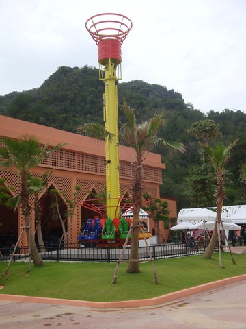 a couple of fairground rides