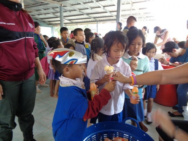the Infant Class had by now digested their ice creams, and were invited back for more