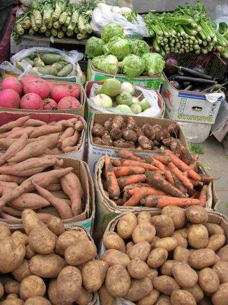 Veggies at the market