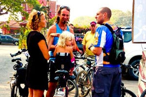 Meeting at the Train Station, before a family ride.