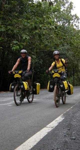 Me and my partner when we road from Chiang Mai to  Kuala Lumpur in Malaysia.