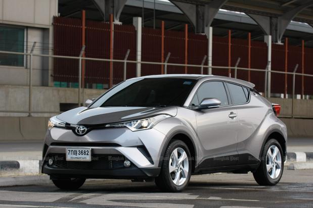 Toyota sees a 4% to 5% growth in sales of its vehicles, including C-HR model, in Thailand, Malaysia, Singapore and India. (Bangkok Post photo)