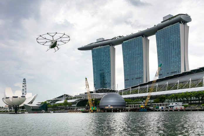 Low and slow: the first flight. Source: Volocopter GmbH