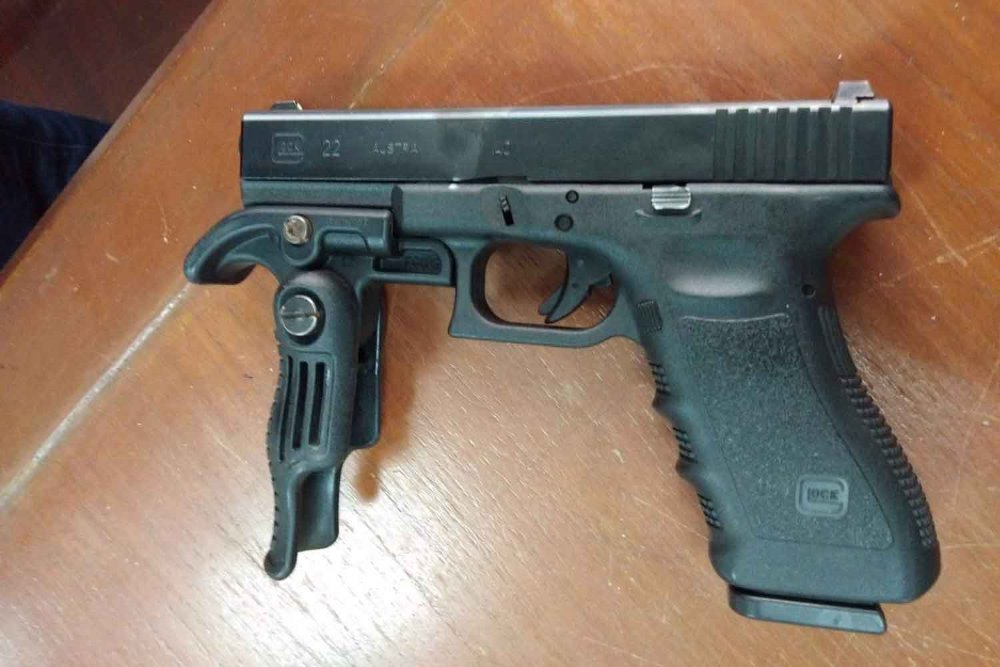 The Glock .22 pistol used in the shooting. (Photo supplied)