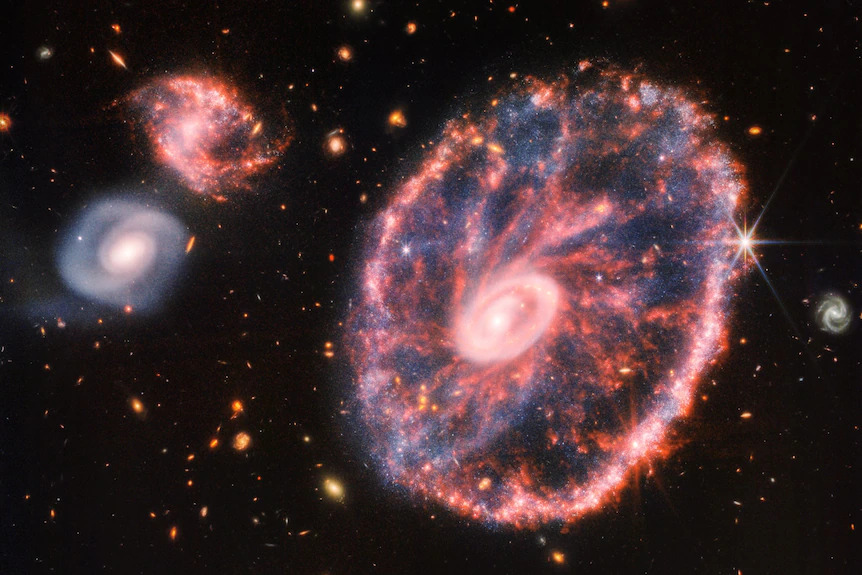 Grand swirling spiral M74