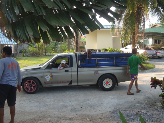 The transport arrives.
