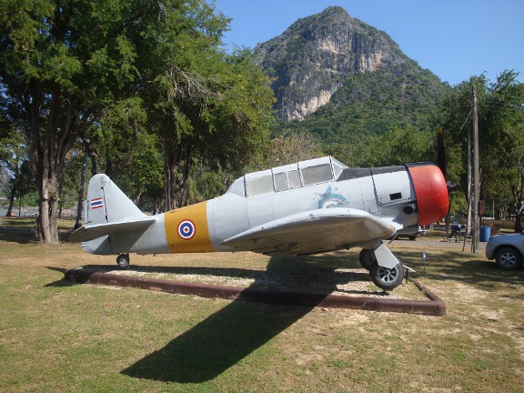 A North American Texan aircraft, which dates back to WWII.