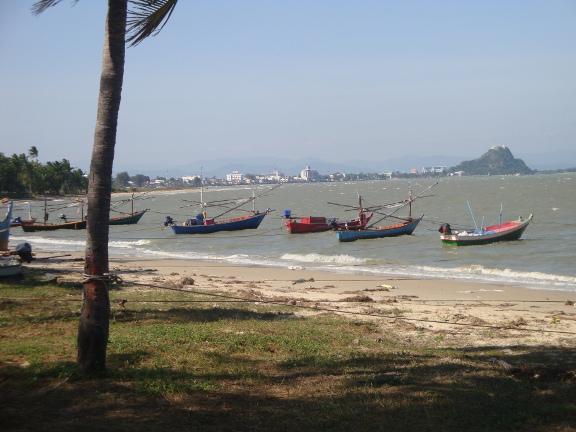The view from the Historical Park across to Prachuab.