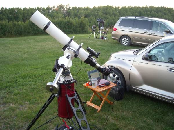 Astro Physics, Nexstar and Celestron in background